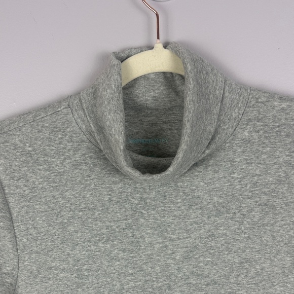 Cynthia Rowley Cotton Modal Blend Classic Gray Long Sleeve Knit XL Turtleneck - Picture 6 of 10